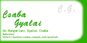 csaba gyalai business card